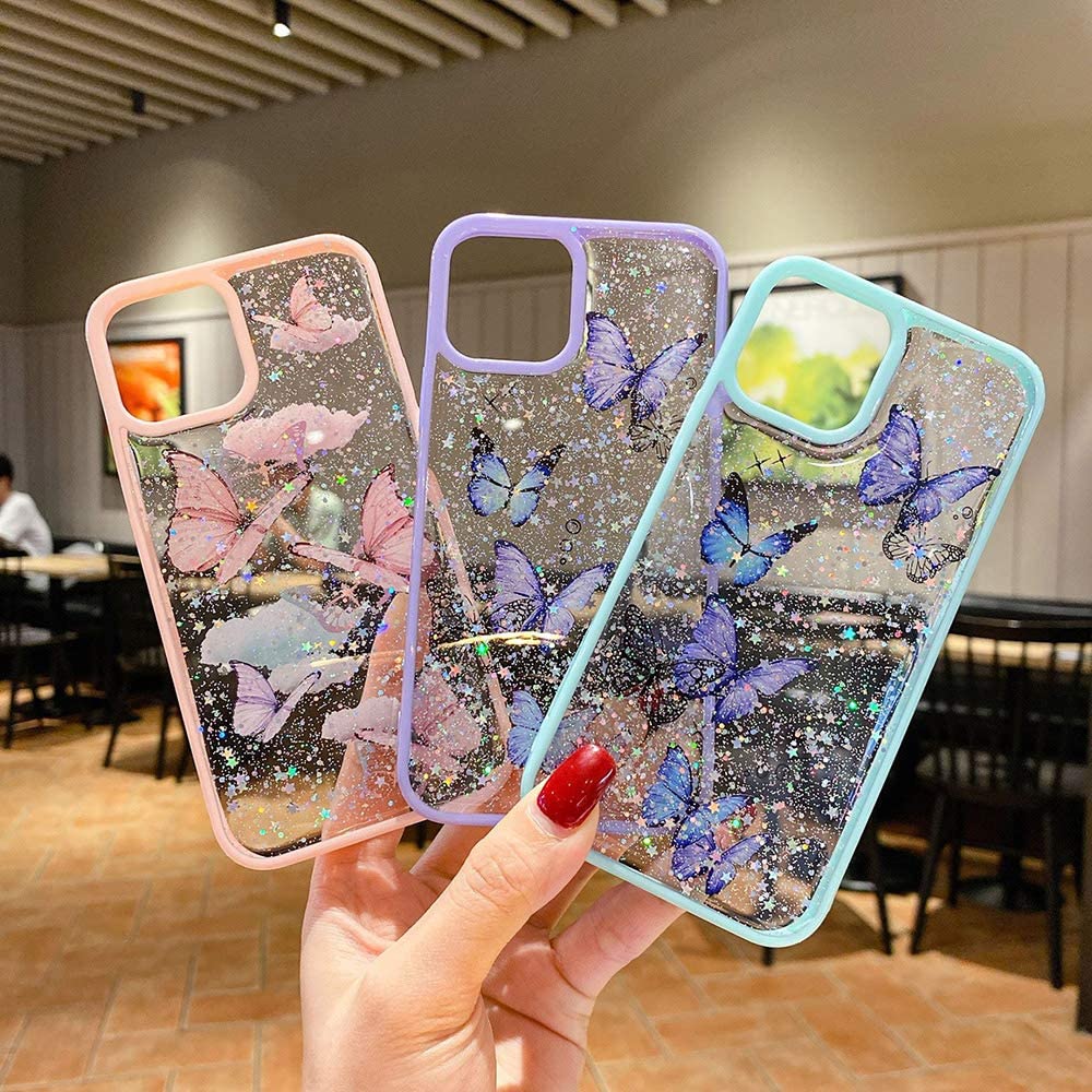 A-One Brand - Bling Star Butterfly Skal till iPhone 13 Pro - Lila