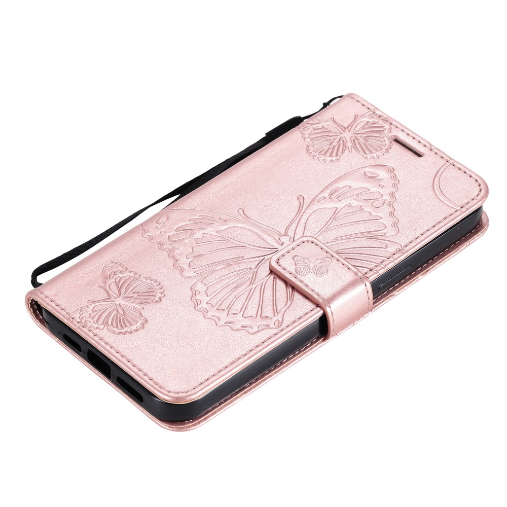OEM - Fjärilar Plånboksfodral iPhone 13 Pro - Rose Gold