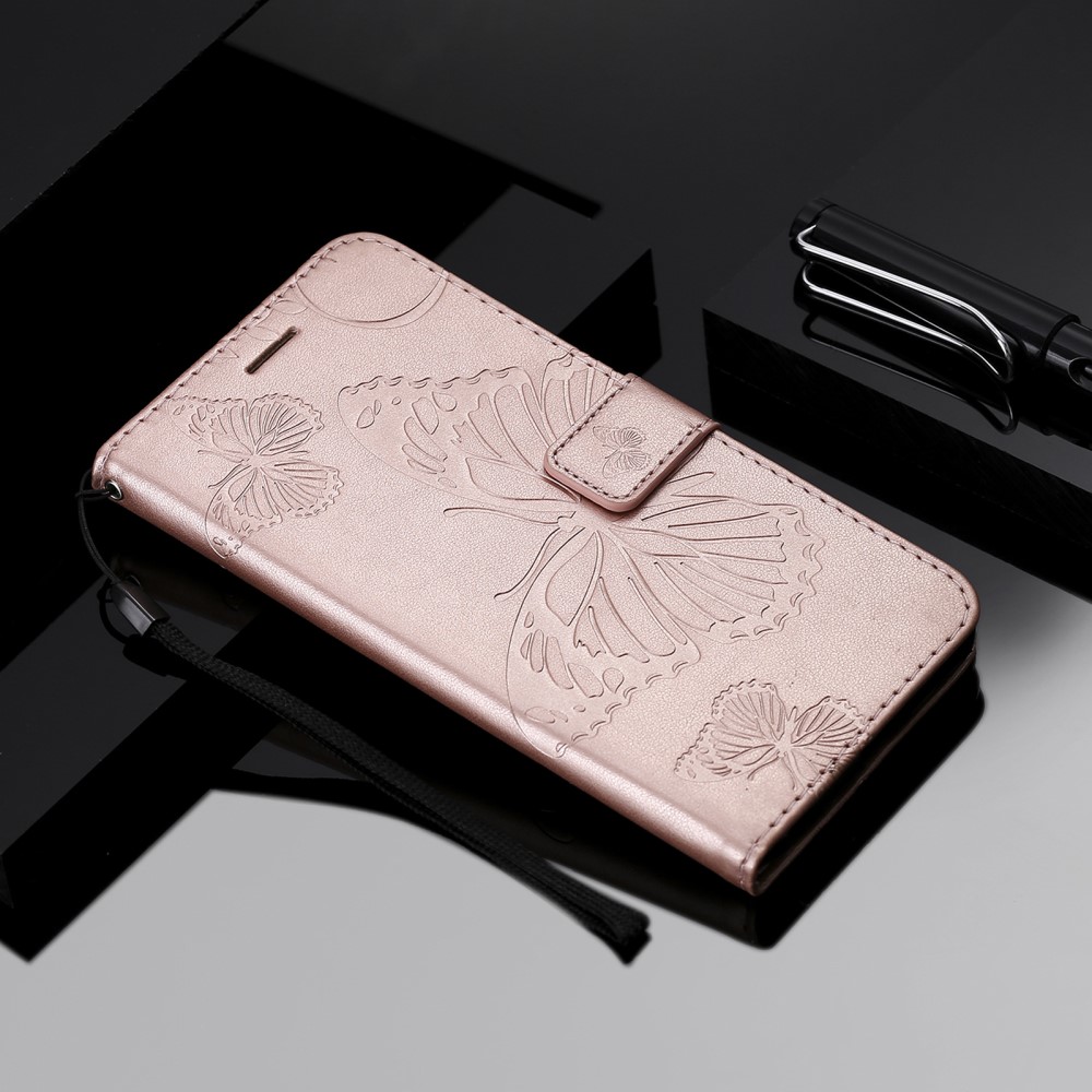 OEM - Fjärilar Plånboksfodral iPhone 13 Pro - Rose Gold