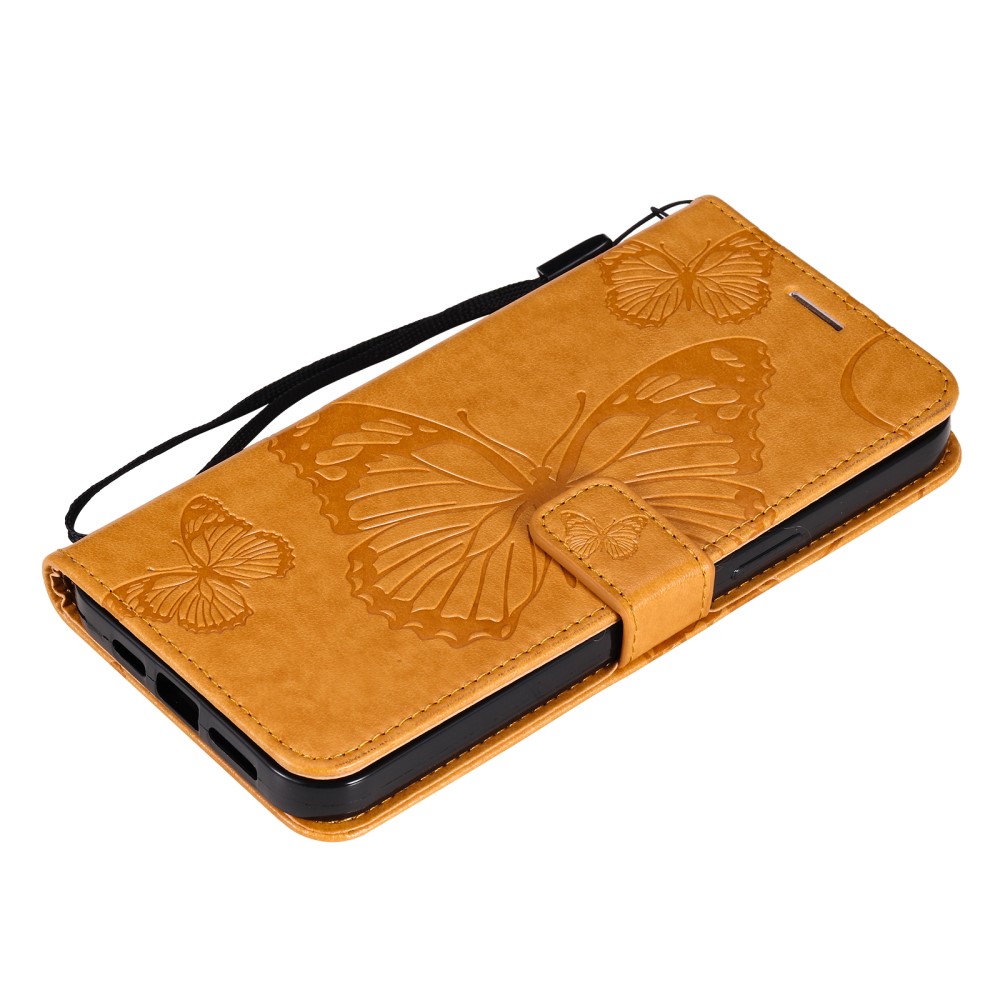 OEM - Fjärilar Plånboksfodral iPhone 13 Pro - Gul