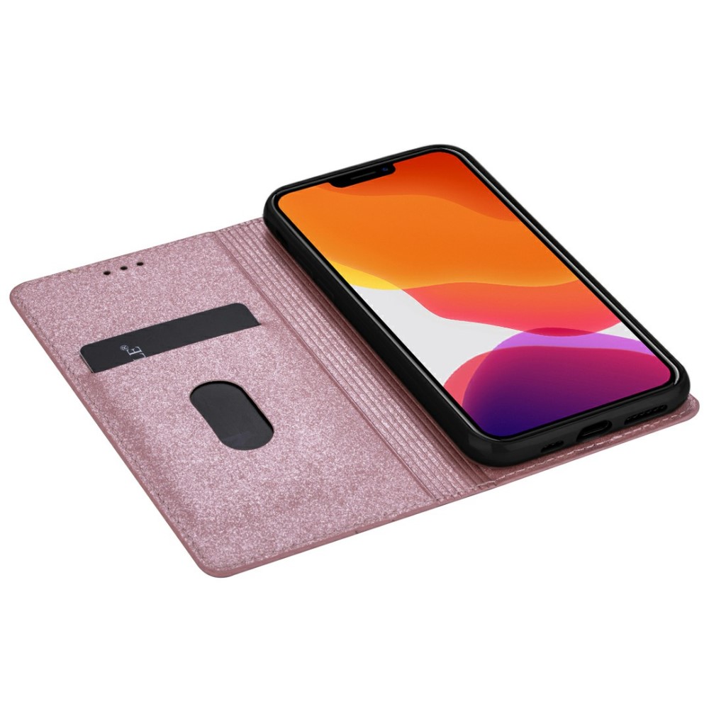 OEM - Glittrande Plånboksfodral iPhone 13 Pro Max - Rose Gold