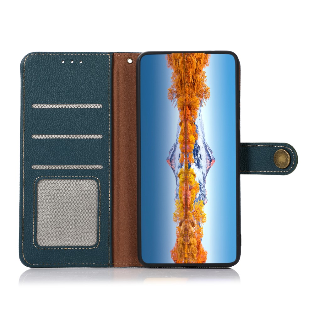 KHAZNEH - Khazneh Äkta Läder Fodral till iPhone 13 Pro Max - Grön