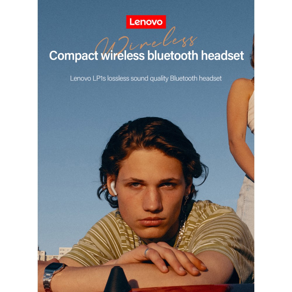 Lenovo LENOVO LivePods LP1S TWS Bluetooth Trådlösa Hörlurar - Vit 