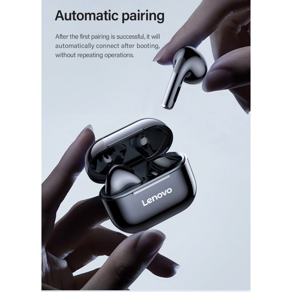 Lenovo - LENOVO LP40 LivePods TWS Bluetooth Trådlösa Hörlurar - Svart