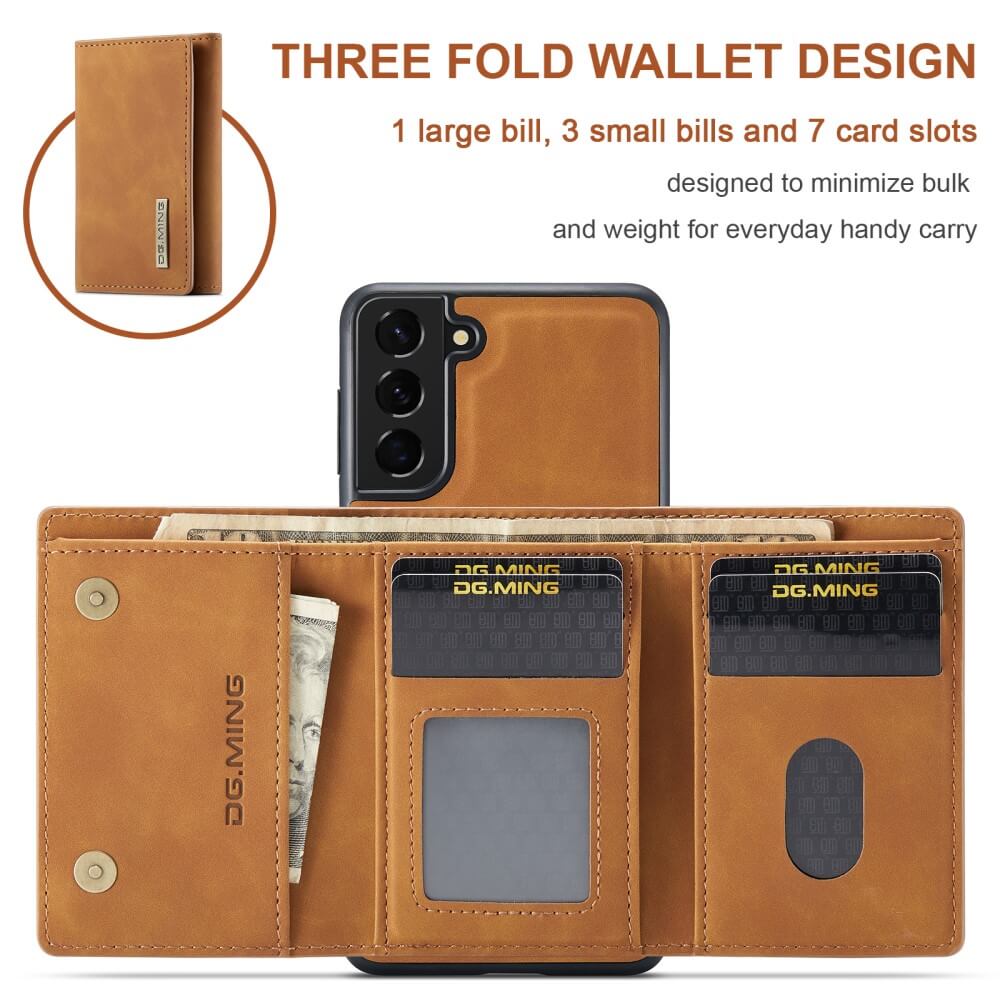 DG.MING
Samsung Galaxy A32 5G Skal DG.MING M1 Magnetic Tri-fold Wallet Med Kickstand