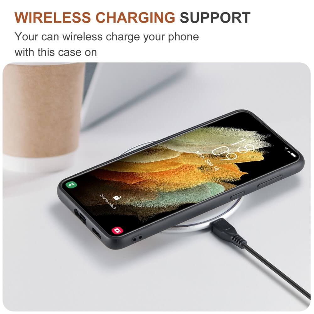 DG.MING - Samsung Galaxy S21 Skal DG.MING M1 Magnetic Tri-fold Wallet Med Kickstand