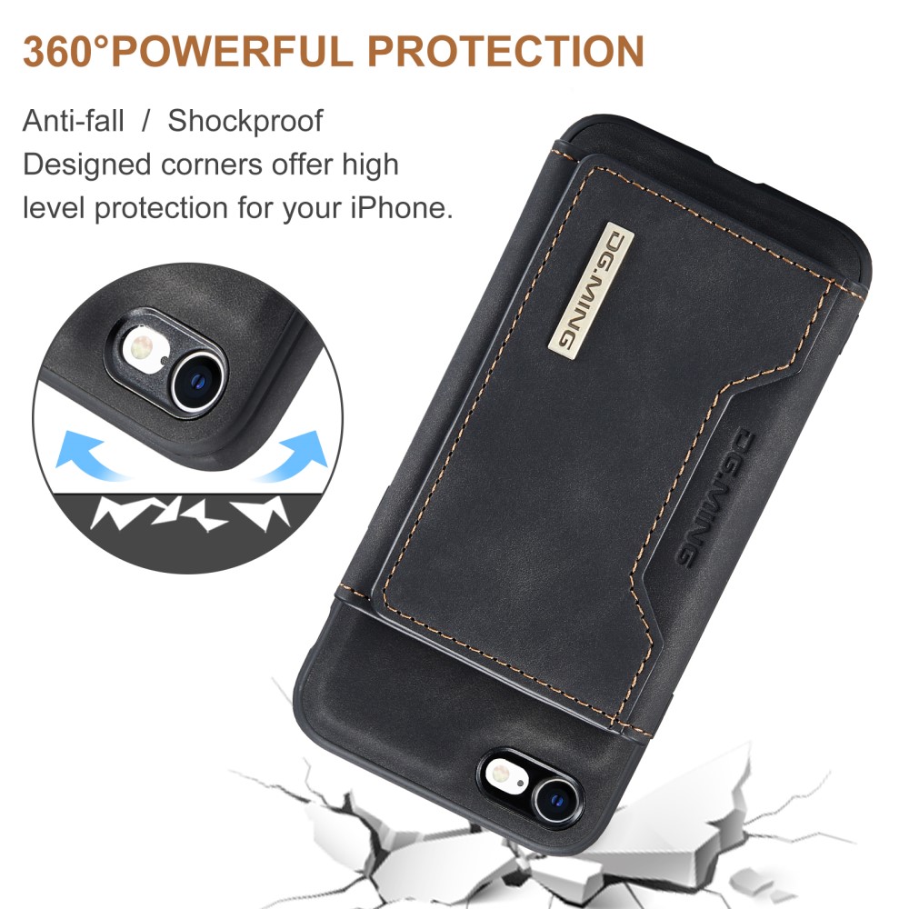 DG.MING
iPhone 7/8/SE 2020 Skal DG.MING Magnetic Tri-fold Wallet Med Kickstand - Svart