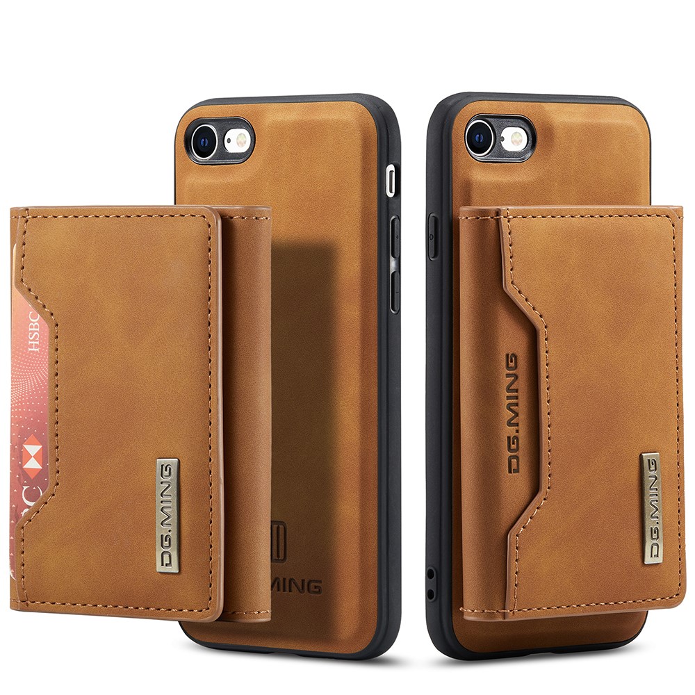 DG.MING
iPhone 7/8/SE 2020 Skal DG.MING Magnetic Tri-fold Wallet Med Kickstand - Brun
