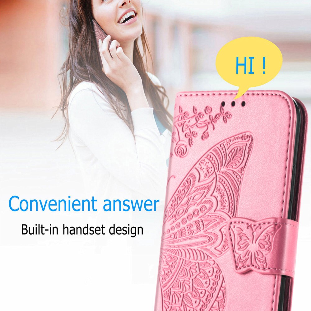 A-One Brand - Butterfly Plånboksfodral till Sony Xperia 10 III - Rosa
