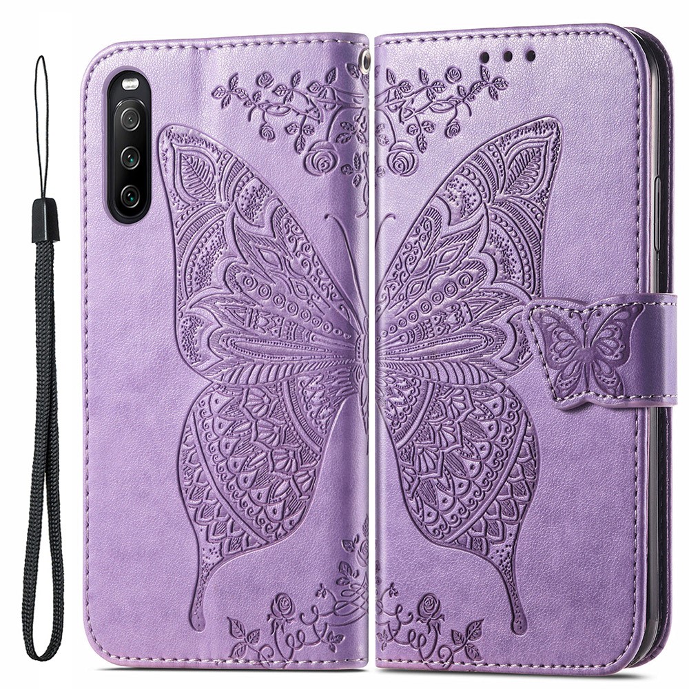 OEM - Butterfly Plånboksfodral till Sony Xperia 10 III - Lila