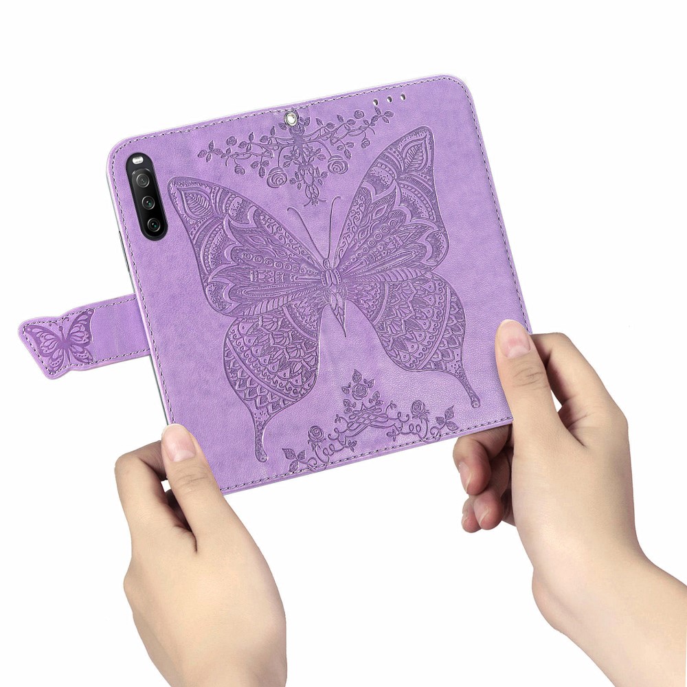 OEM - Butterfly Plånboksfodral till Sony Xperia 10 III - Lila
