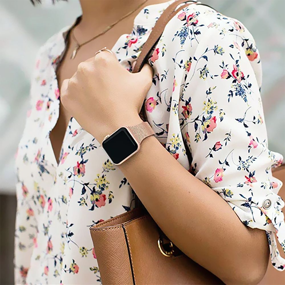 Tech-Protect - Tech-Protect Milanese Band Apple Watch 4/5/6/7/8/Se (38/40/41 mm) Blush Guld