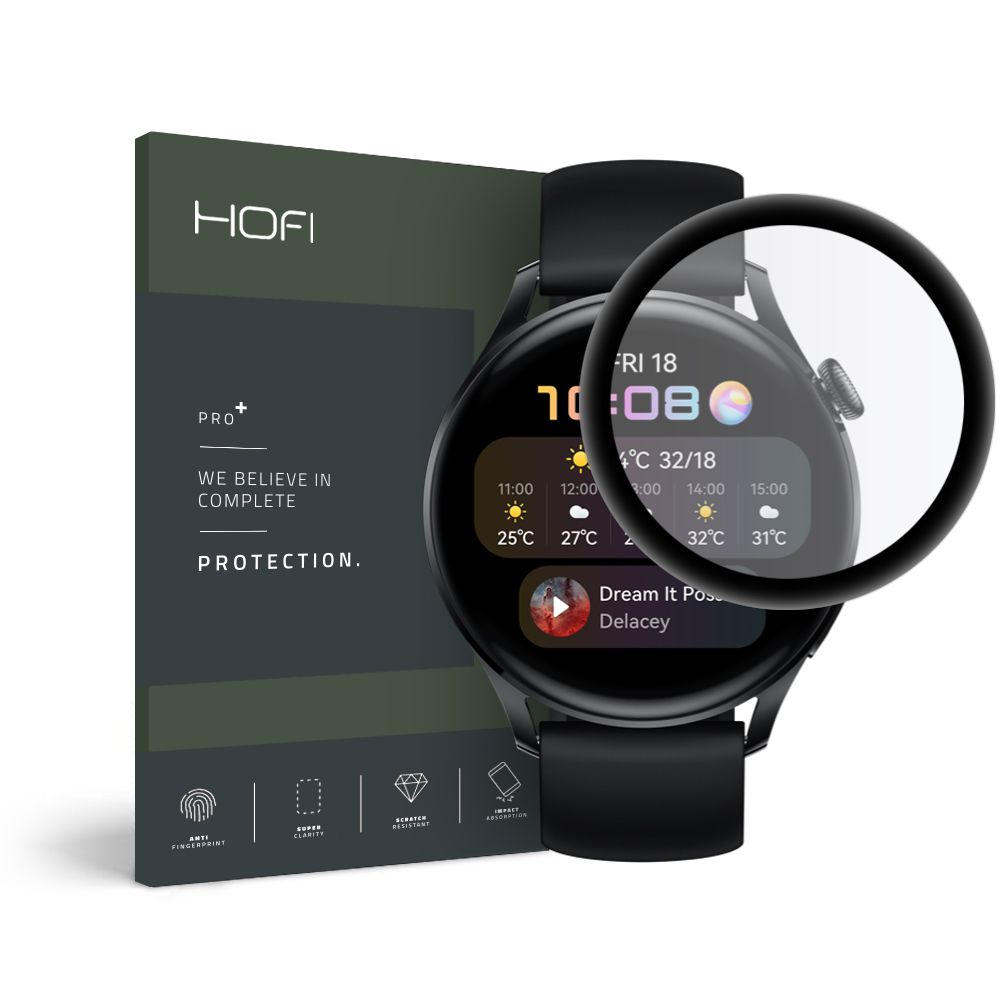 Hofi - Hofi - Hybrid Härdat Glas Huawei Watch 3 46mm - Svart