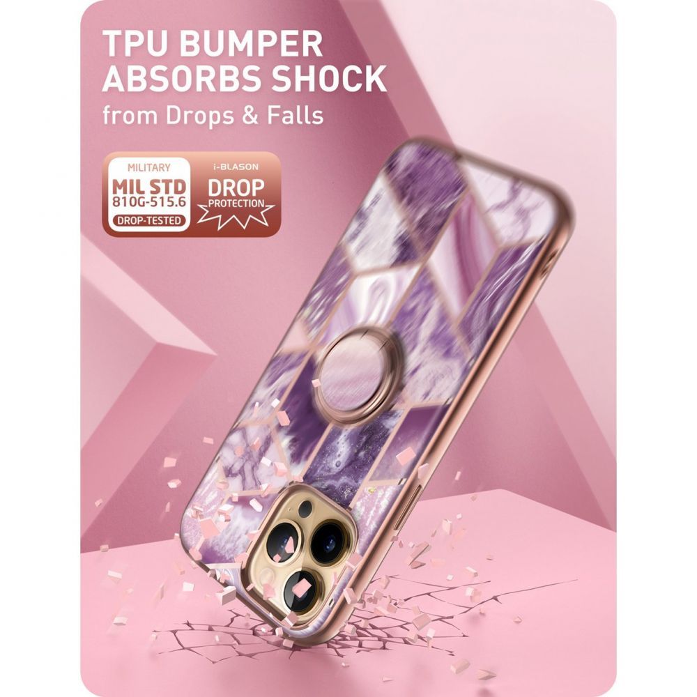 SupCase - Supcase IBLSN Cosmo Snap iPhone 13 Pro Skal - Marble Lila