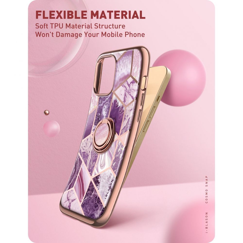 SupCase - Supcase IBLSN Cosmo Snap iPhone 13 Pro Skal - Marble Lila
