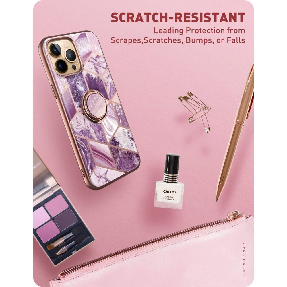 SupCase - Supcase IBLSN Cosmo Snap iPhone 13 Pro Skal - Marble Lila