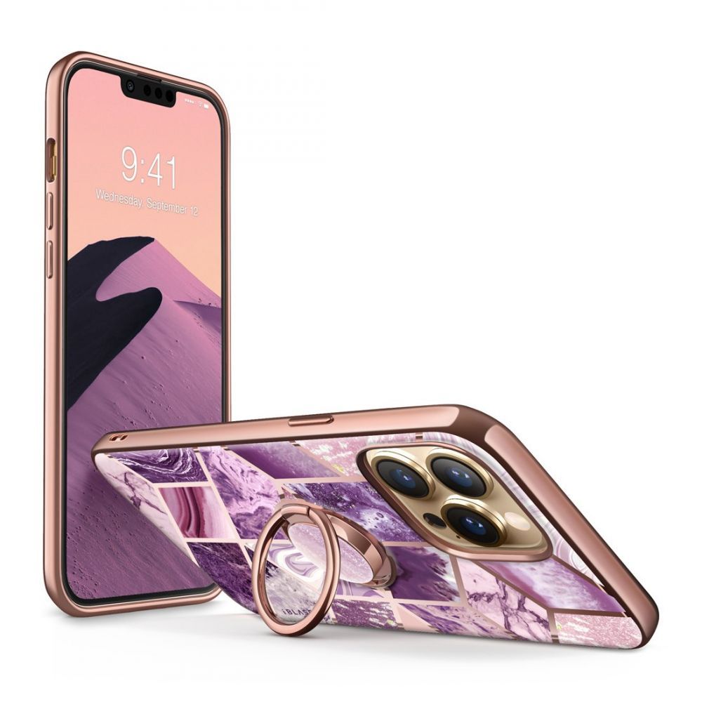 SupCase - Supcase IBLSN Cosmo Snap iPhone 13 Pro Skal - Marble Lila