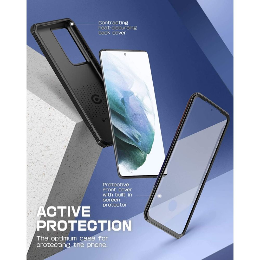 SupCase - Supcase Clayco Xenon Galaxy S21 Ultra - Svart
