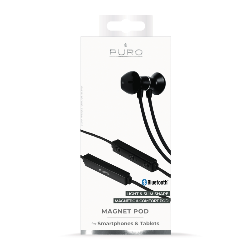 Puro - Puro - Bluetooth V4.1 Magnet Pod hörlurar - Svart