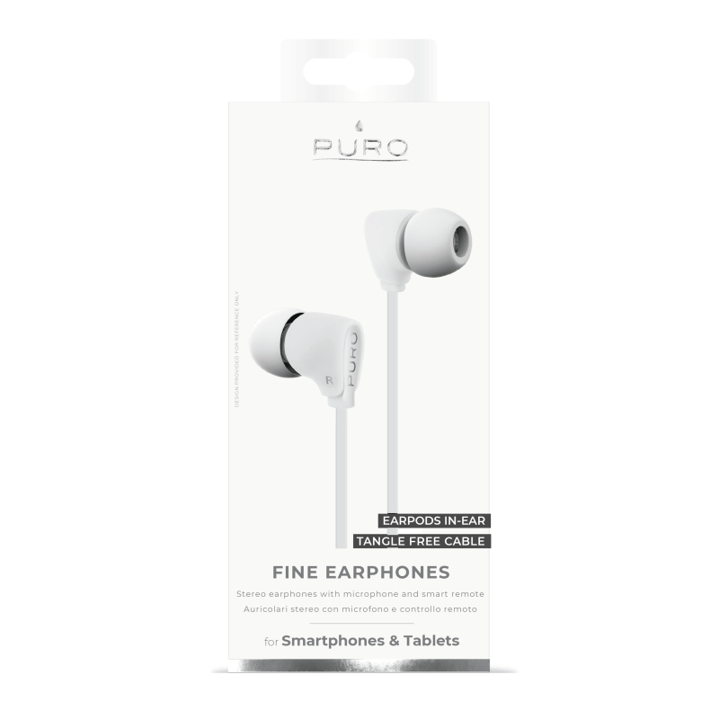 Puro - Puro Fine Stereo In-Ear-hörlurar, vit