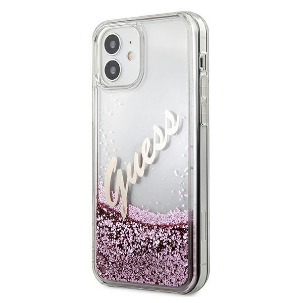 Guess
Guess Skal iPhone 12 Mini Glitter Vintage Script - Rosa