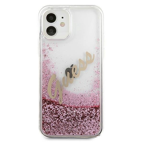Guess
Guess Skal iPhone 12 Mini Glitter Vintage Script - Rosa