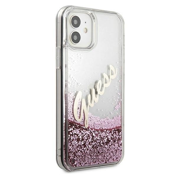 Guess
Guess Skal iPhone 12 Mini Glitter Vintage Script - Rosa