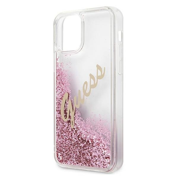 Guess
Guess Skal iPhone 12 Mini Glitter Vintage Script - Rosa
