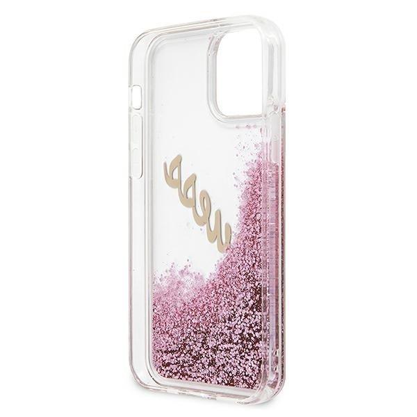 Guess
Guess Skal iPhone 12 Mini Glitter Vintage Script - Rosa