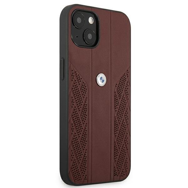 BMW - BMW Skal iPhone 13 mini Läder Curve Perforate - Röd