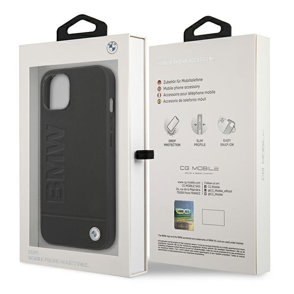 BMW - BMW Skal iPhone 13 Signature Logo Imprint - Svart