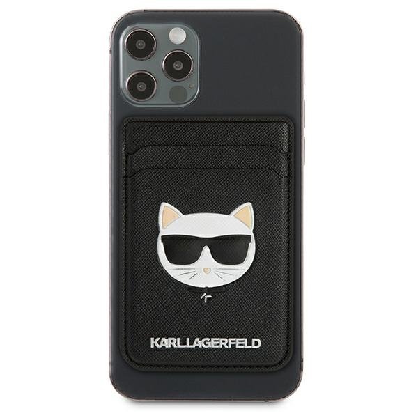 KARL LAGERFELD - Karl Lagerfeld Korthållare Saffiano MagSafe - Svart