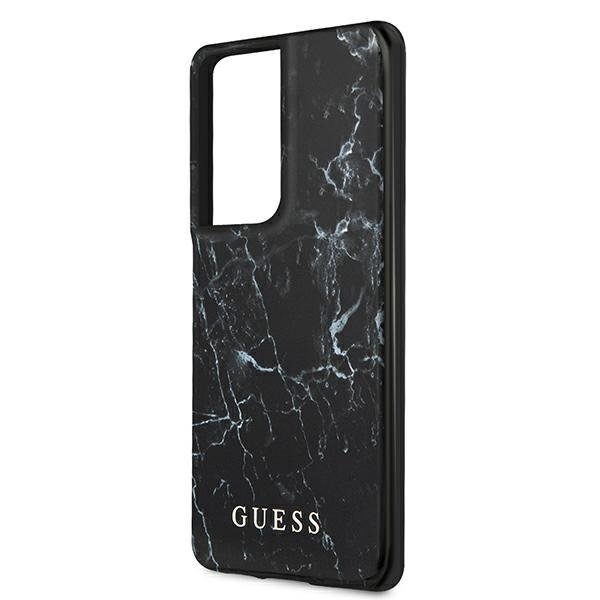 Guess - GUESS Skal Samsung Galaxy S21 Ultra Marble - Svart