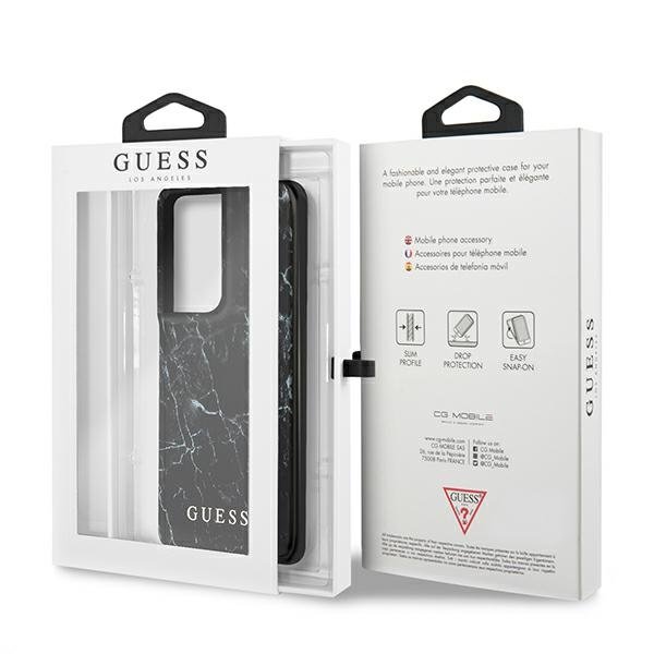 Guess - GUESS Skal Samsung Galaxy S21 Ultra Marble - Svart
