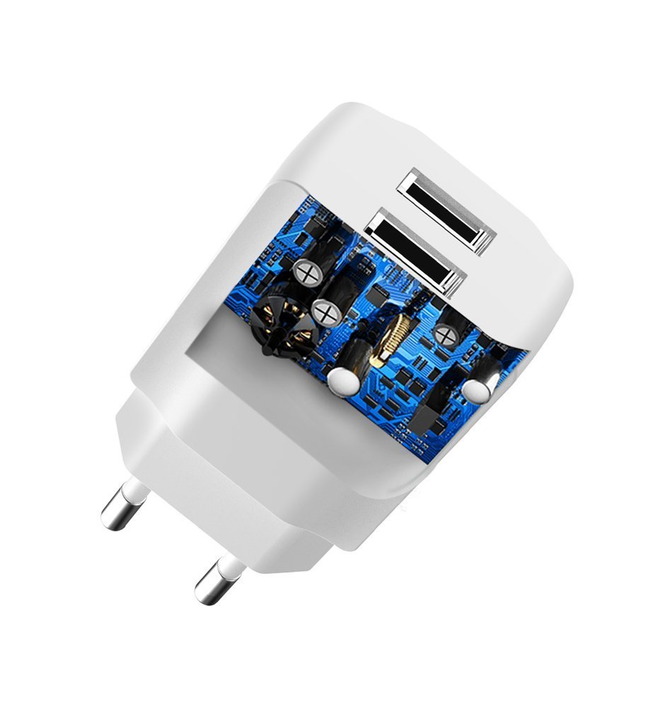 Dudao - Dudao Väggladdare USB EU + Lightning cable - Vit