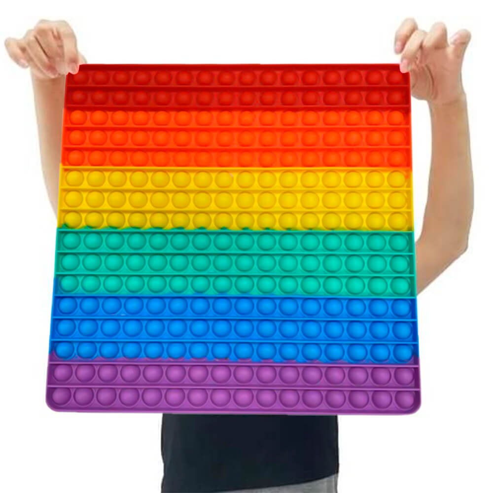 A-One Brand - MEGA Square Pop it Fidget, leksak, Stress Relief Toy - Flerfärgad