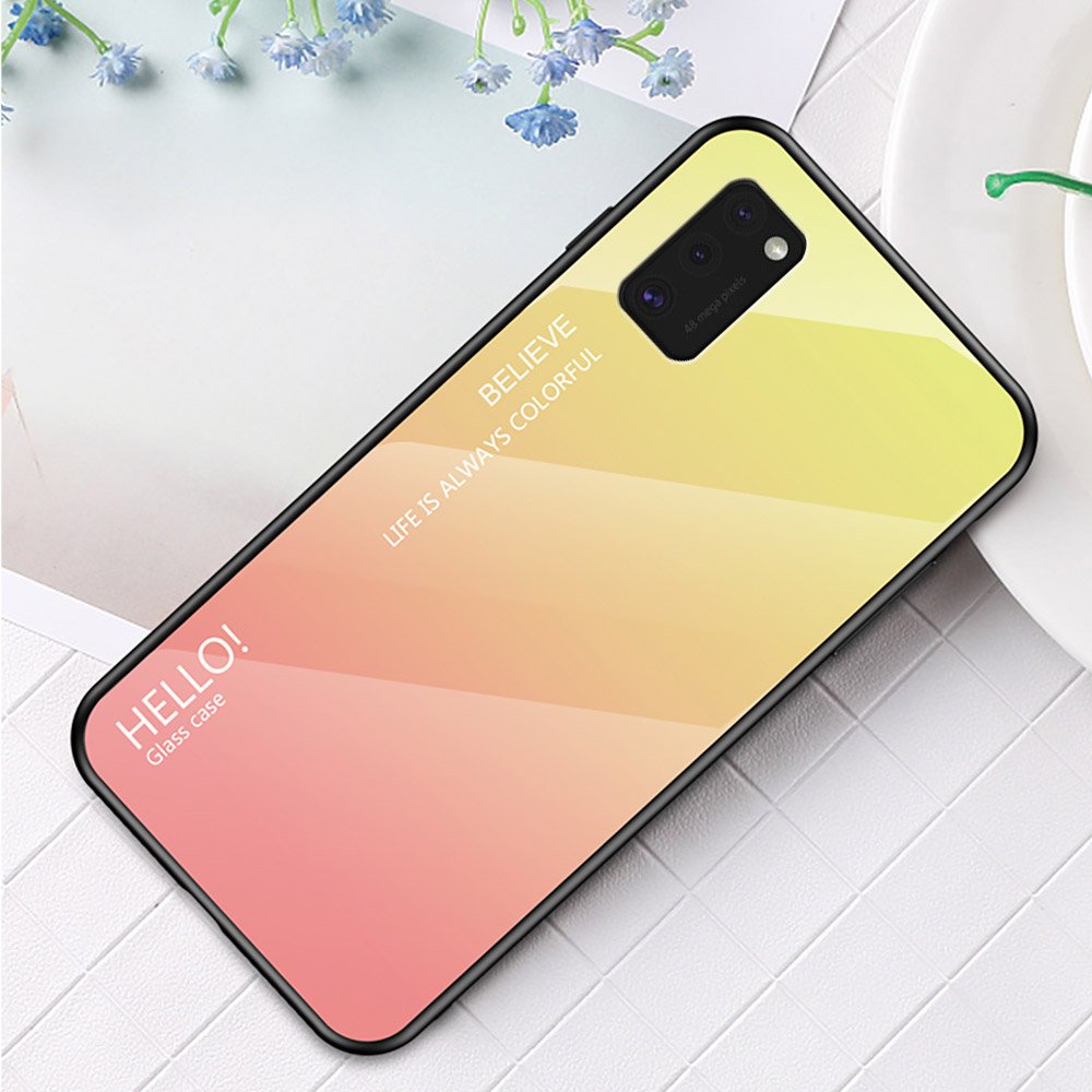 Gradient Härdat Glas Skal Galaxy A41 - Rosa