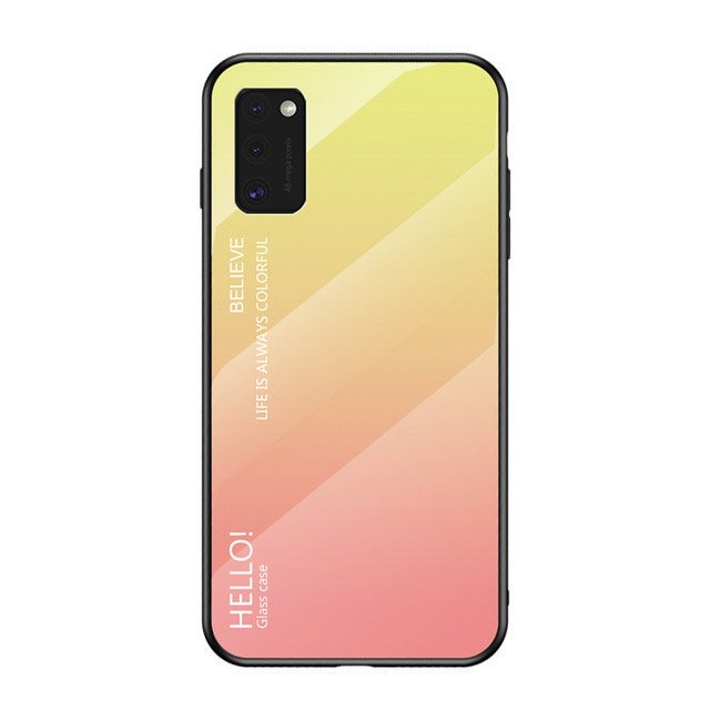 Gradient Härdat Glas Skal Galaxy A41 - Rosa