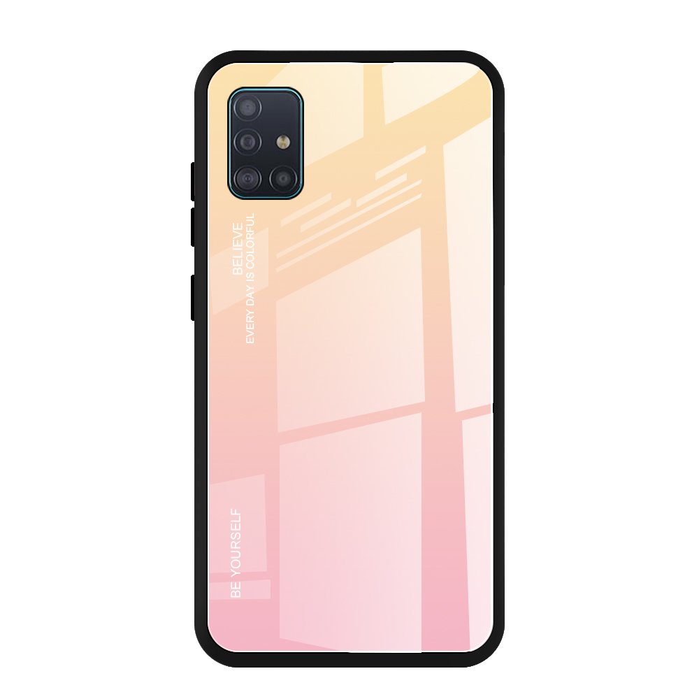 Gradient Härdat Glas Skal Galaxy A51 - Rosa