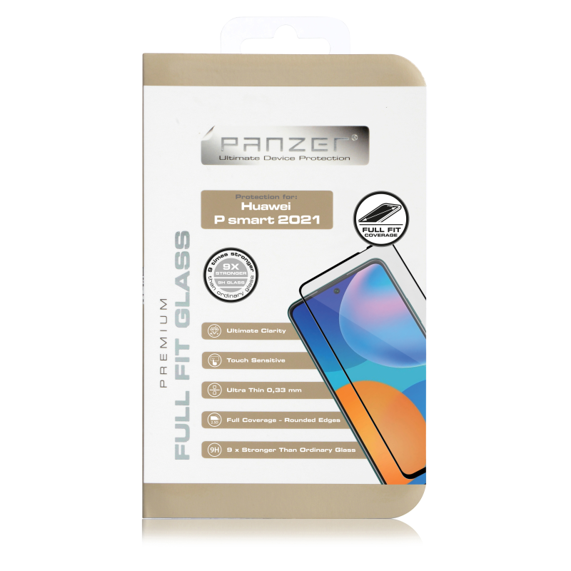 Panzer - Panzer Full-Fit Härdat glas Huawei P Smart 2021 - Svart