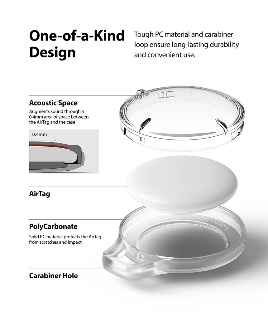 UTGÅTT - Ringke Slim Apple Airtag - Transparent