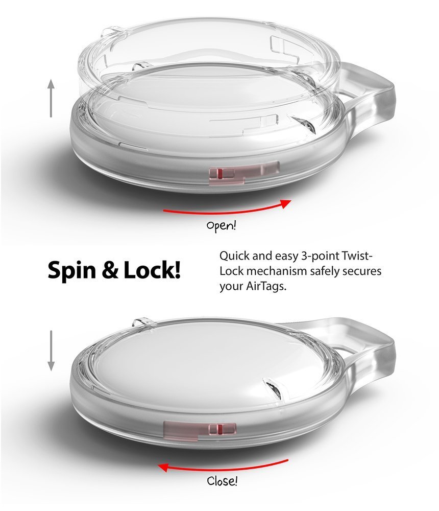UTGÅTT - Ringke Slim Apple Airtag - Transparent