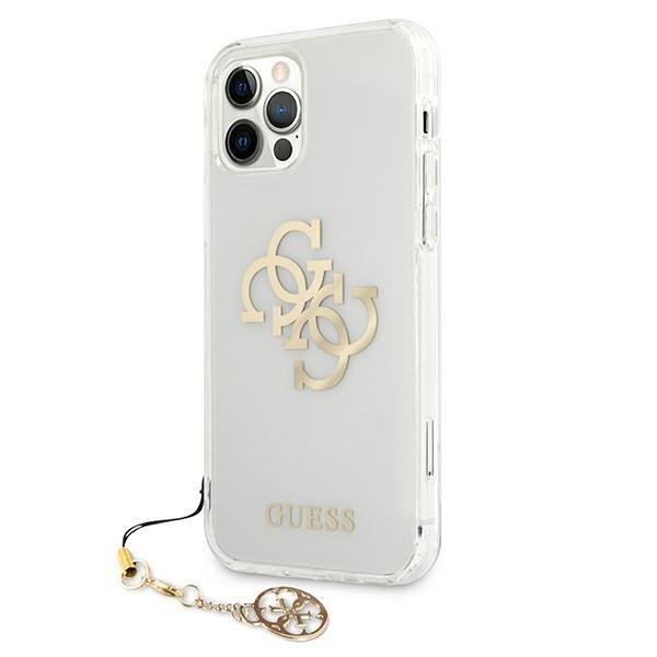 Guess - Guess iPhone 12 Pro Max Skal 4G Gold Charms Collection - Transparent