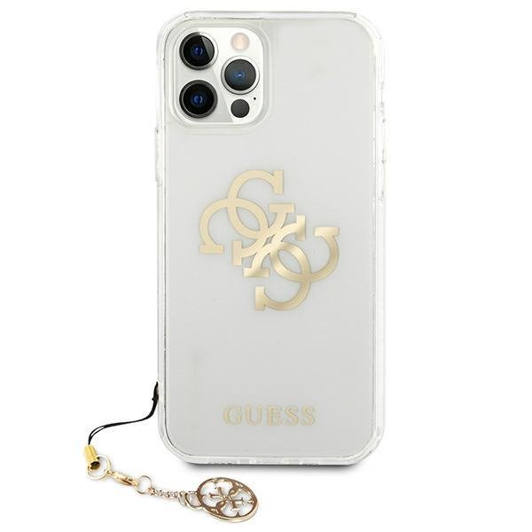 Guess - Guess iPhone 12 Pro Max Skal 4G Gold Charms Collection - Transparent