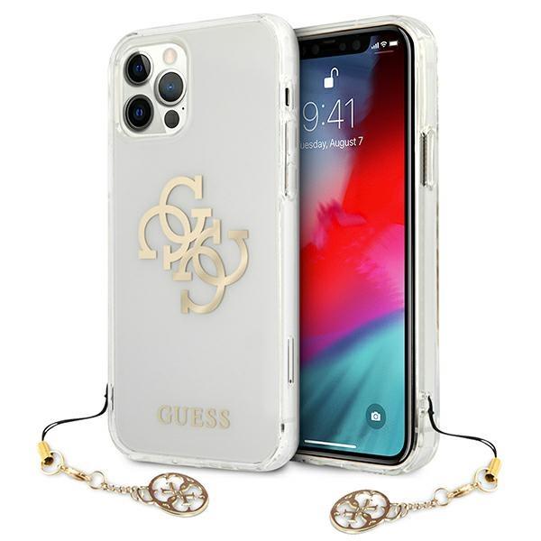 Guess - Guess iPhone 12 Pro Max Skal 4G Gold Charms Collection - Transparent
