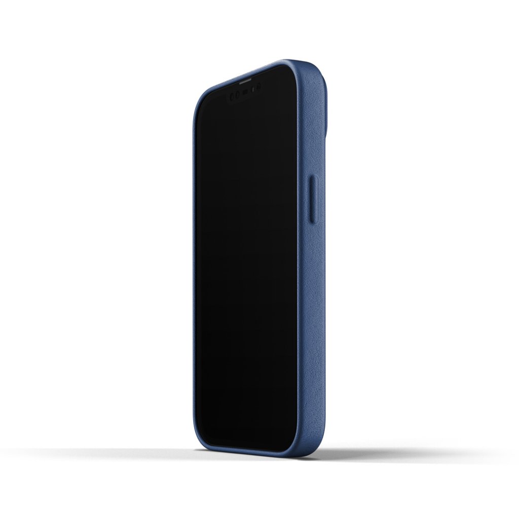 UTGÅTT - Mujjo Full Läder Plånboksfodral iPhone 13 - Monacoblå