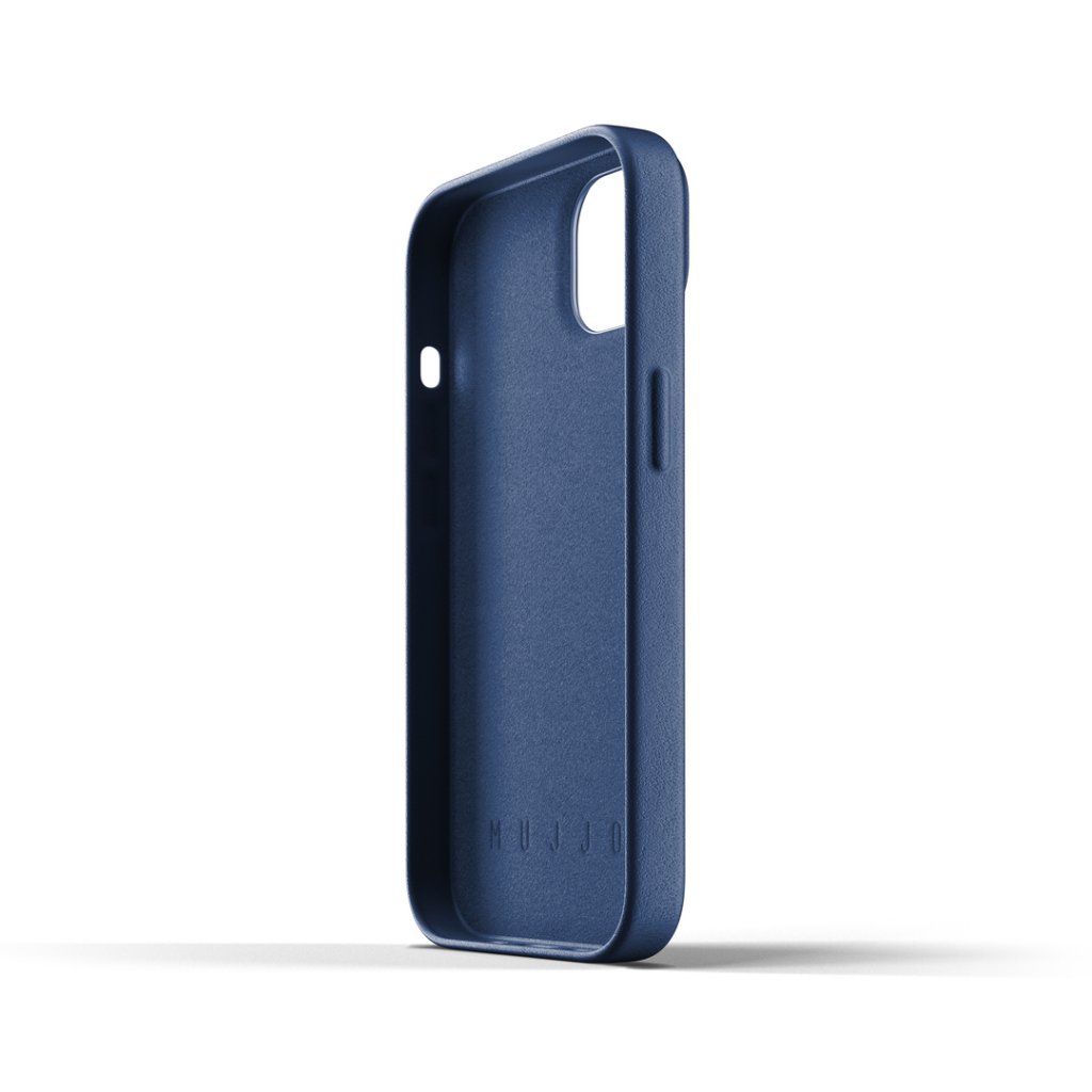 UTGÅTT - Mujjo Full Läder Plånboksfodral iPhone 13 - Monacoblå