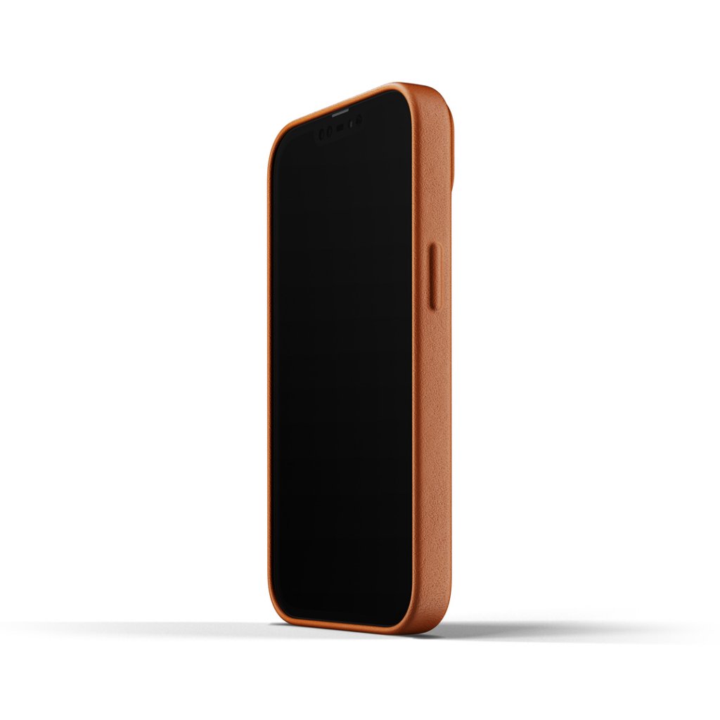 UTGÅTT - Mujjo Full Läder Plånboksfodral iPhone 13 - Tan