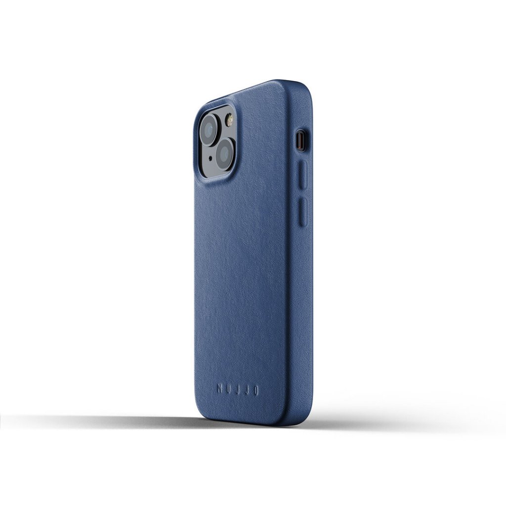Mujjo Mujjo Full Läder Mobilskal iPhone 13 Mini - Monacoblå 