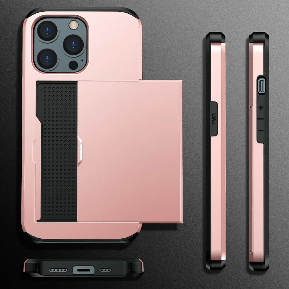 A-One Brand
Hybrid Skal med Kortplats till iPhone 13 Mini - Roséguld